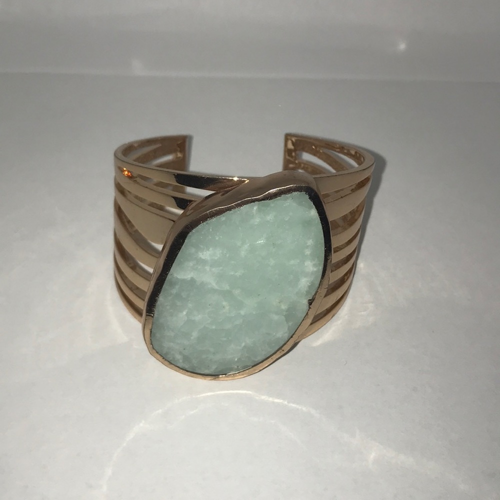 Rose Gold Tone Base Metal Cuff Bracelet